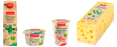 Bioprodukte der SalzburgMilch im Sortiment der Gmundner Frischdienst GmbH